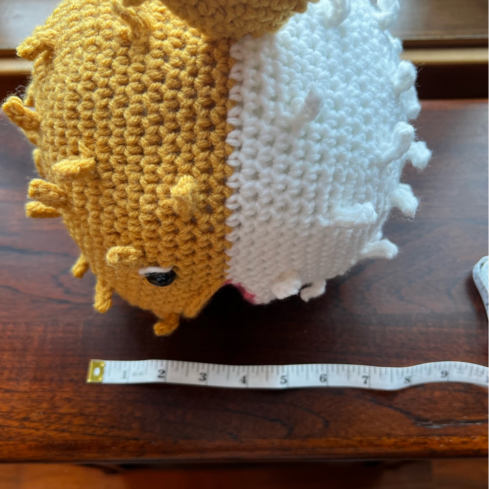 Hand Crocheted Ziggy the Puffer Fish Stuffed Animal Plushie! - Picture 6 of 13
